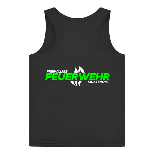 Damen Tank Top - Flamme Freiwillige Feuerwehr Grün [Personalisierbar]