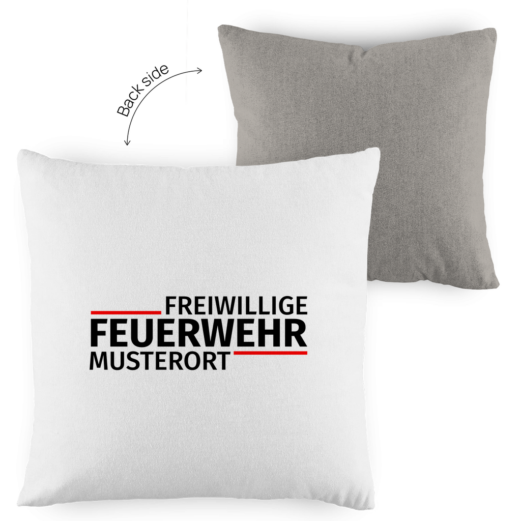 Kopfkissen zweifarbig - Modern Freiwillige Feuerwehr [Personalisierbar]