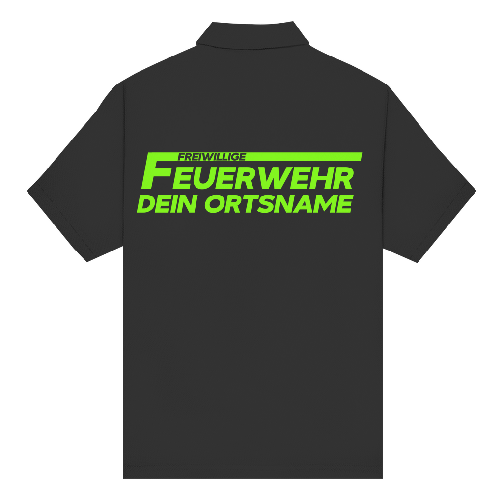 Unisex Poloshirt - Freiwillige Feuerwehr Grün (Personalisierbar)