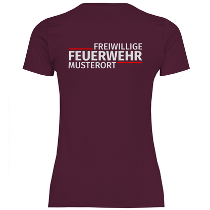 Damen T-Shirt - Modern Freiwillige Feuerwehr (Personalisierbar)