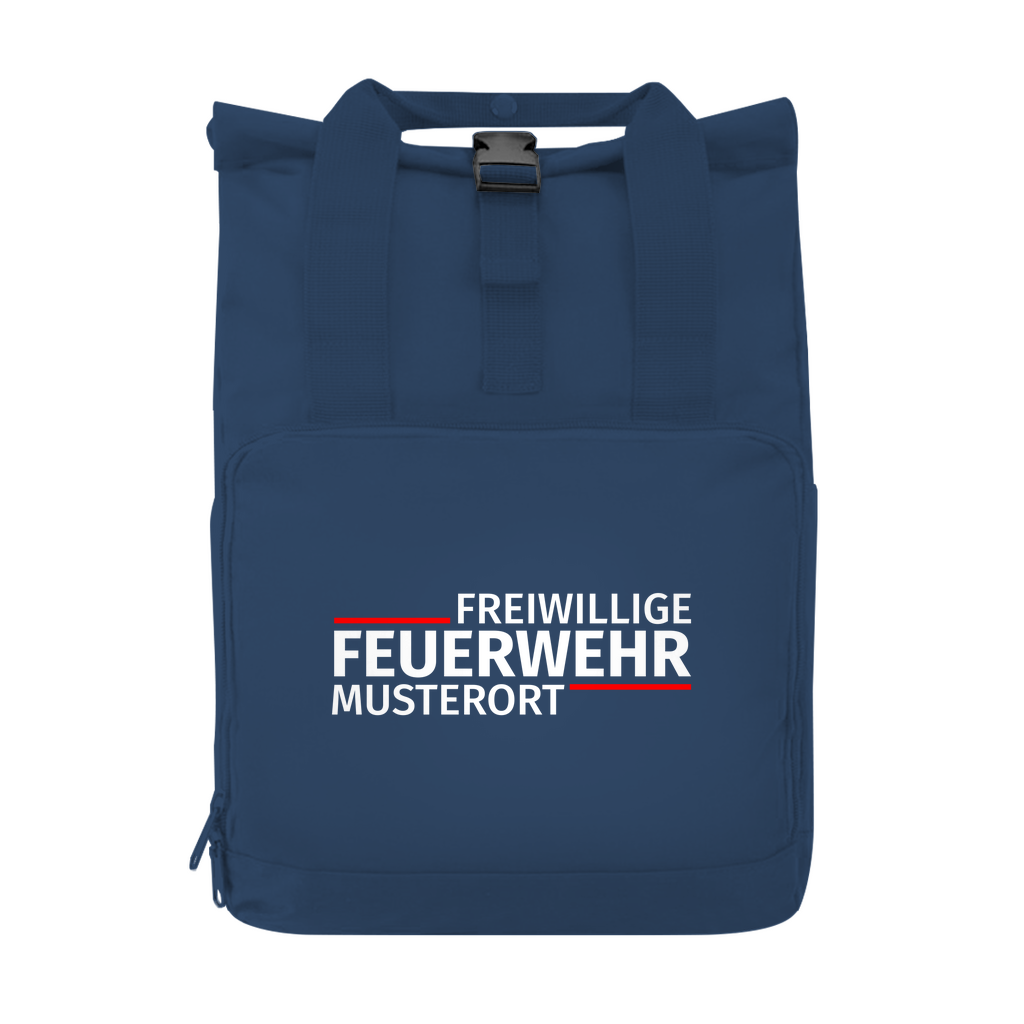 Rucksack mit Seitentasche - Modern Freiwillige Feuerwehr [Personalisierbar]