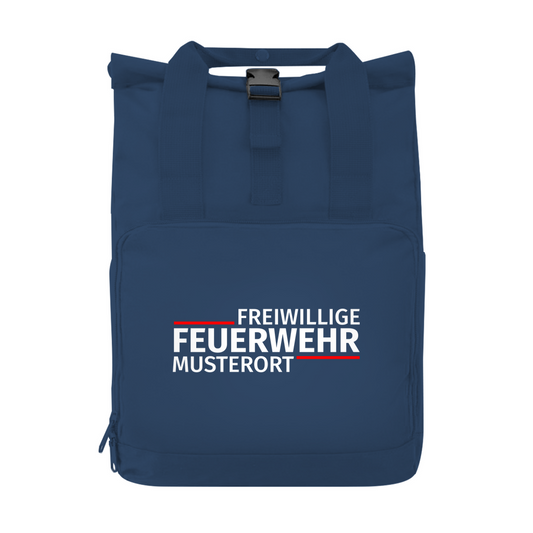 Rucksack mit Seitentasche - Modern Freiwillige Feuerwehr [Personalisierbar]