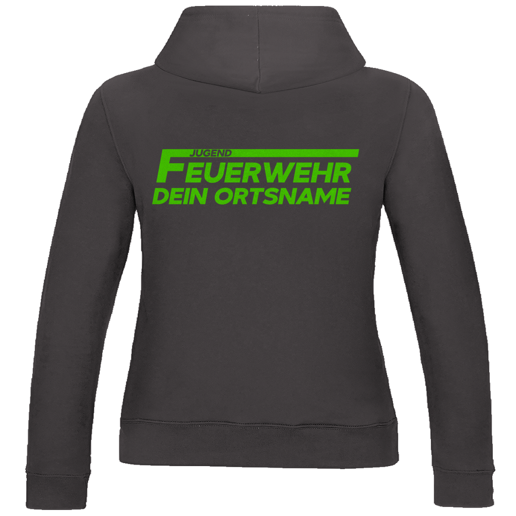 Damen Hoodie - Jugendfeuerwehr Grün [Personalisierbar]