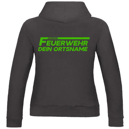 Damen Hoodie - Jugendfeuerwehr Grün [Personalisierbar]