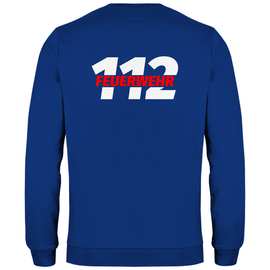 Herren Sweatshirt - 112 Feuerwehr Rot