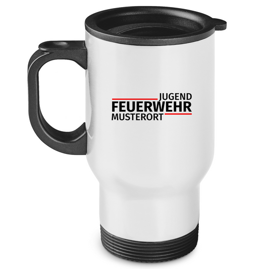 Edelstahl-Thermobecher - Modern Jugendfeuerwehr [Personalisierbar]