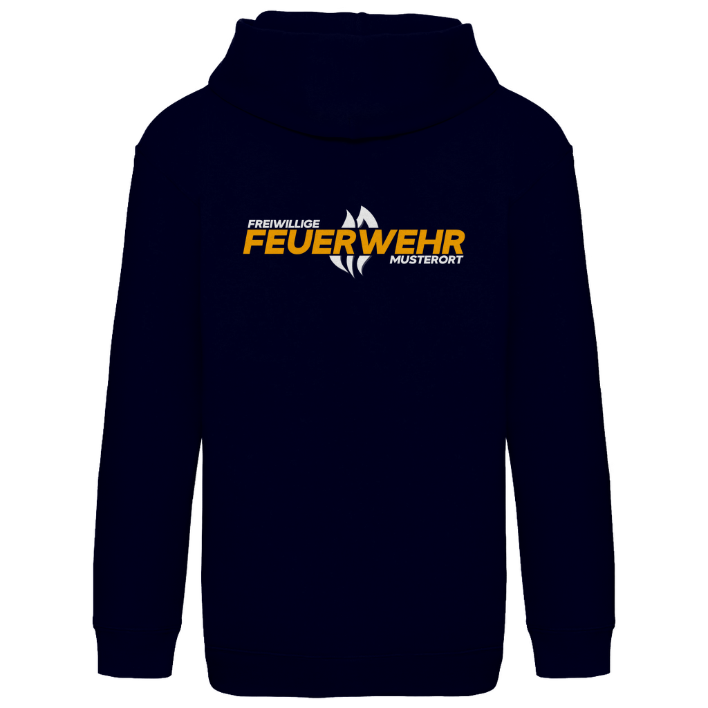 Kinder Hoodie - Flamme Freiwillige Feuerwehr Gelb [Personalisierbar]