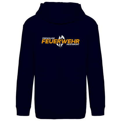 Kinder Hoodie - Flamme Freiwillige Feuerwehr Gelb [Personalisierbar]