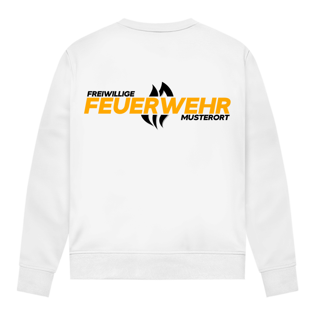 Damen Sweatshirt - Flamme Freiwillige Feuerwehr Gelb [Personalisierbar]