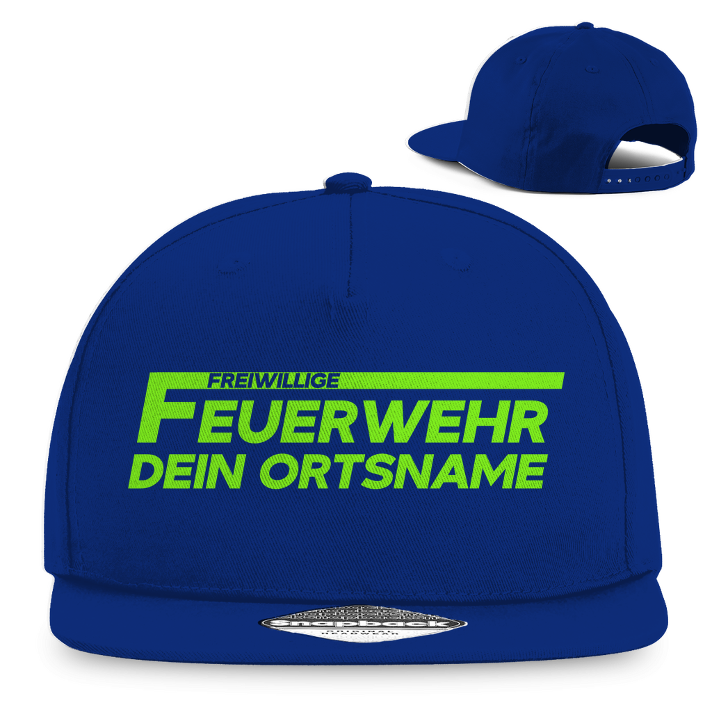 Snapback Rapper Cap - Freiwillige Feuerwehr Grün [Personalisierbar]