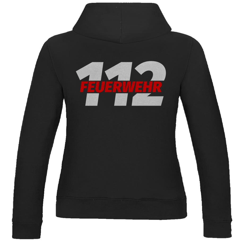 Damen Hoodie - 112 Feuerwehr Rot