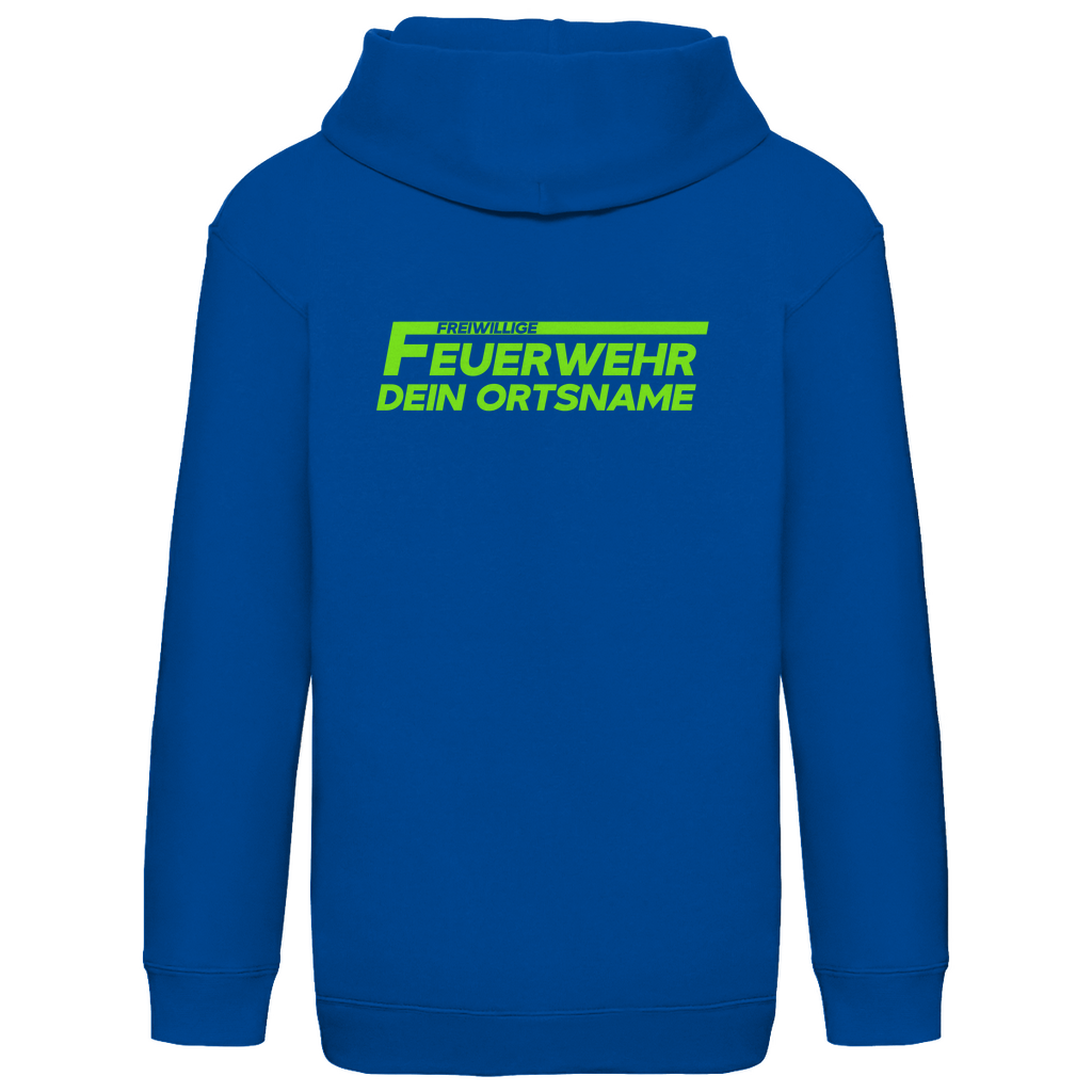 Kinder Hoodie - Freiwillige Feuerwehr Grün [Personalisierbar]
