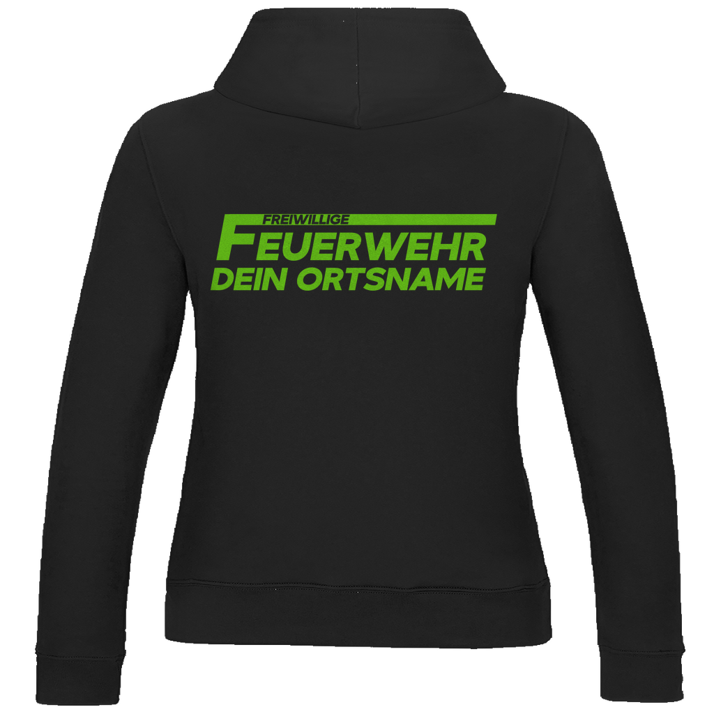 Damen Hoodie - Freiwillige Feuerwehr Grün (Personalisierbar)