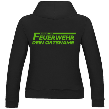 Damen Hoodie - Freiwillige Feuerwehr Grün (Personalisierbar)