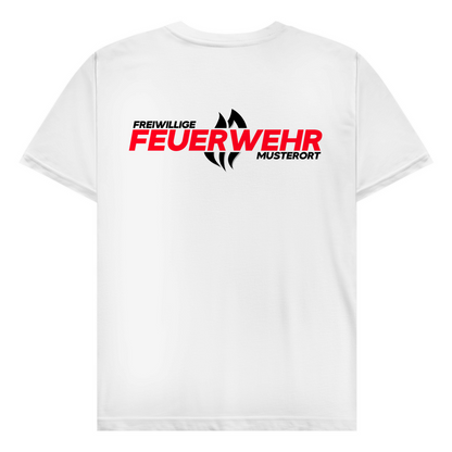 Herren T-Shirt - Flamme Freiwillige Feuerwehr Rot [Personalisierbar]