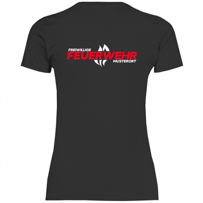 Damen T-Shirt - Flamme Freiwillige Feuerwehr Rot [Personalisierbar]