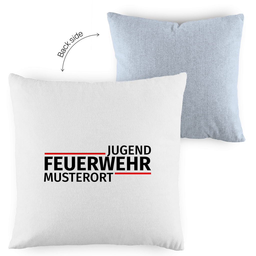 Kopfkissen zweifarbig - Modern Jugendfeuerwehr [Personalisierbar]
