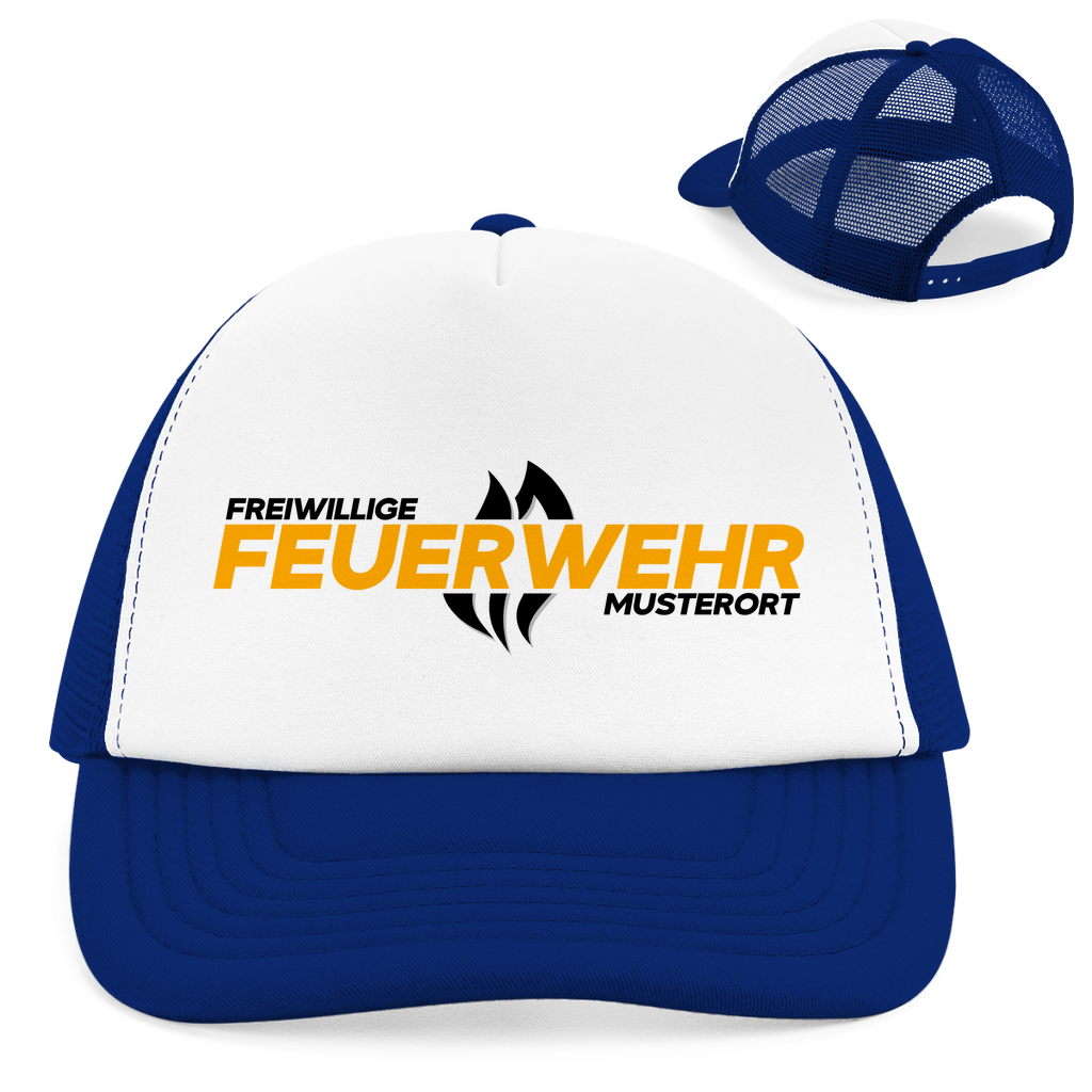 Retro Trucker Cap - Flamme Freiwillige Feuerwehr Gelb [Personalisierbar]