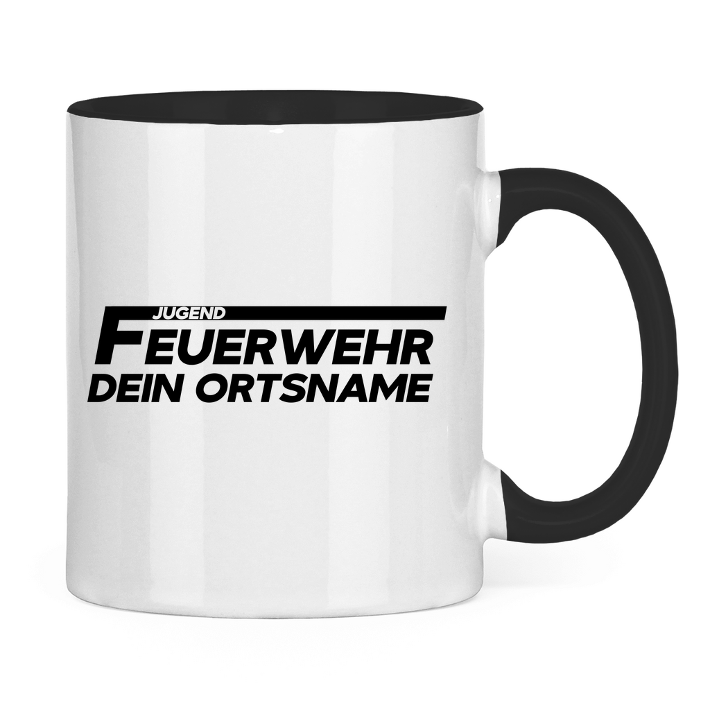 Tasse zweifarbig - Jugendfeuerwehr [Personalisierbar]