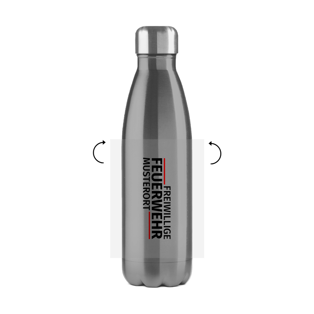 Edelstahl-Thermoflasche - Modern Freiwillige Feuerwehr [Personalisierbar]