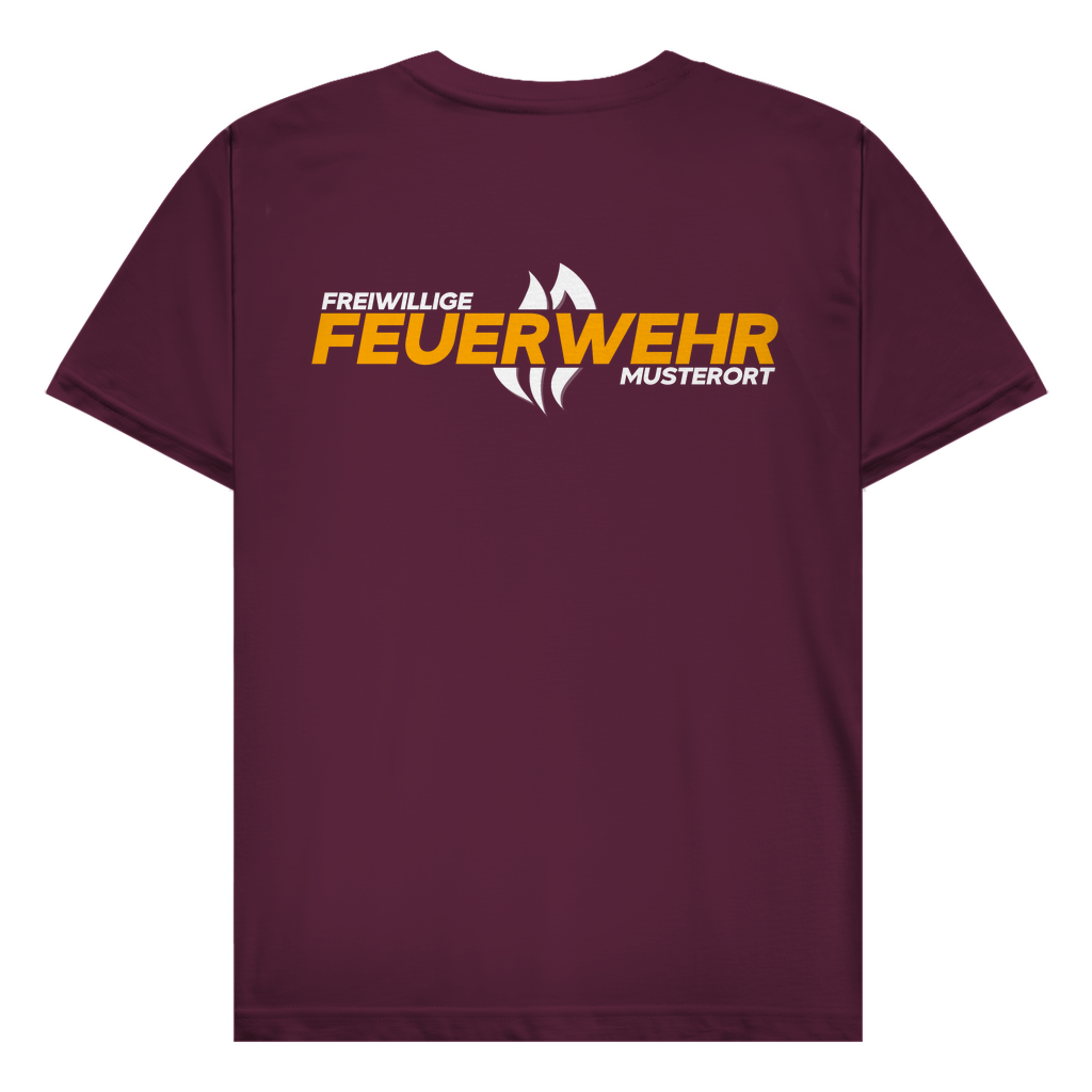 Herren T-Shirt - Flamme Freiwillige Feuerwehr Gelb [Personalisierbar]