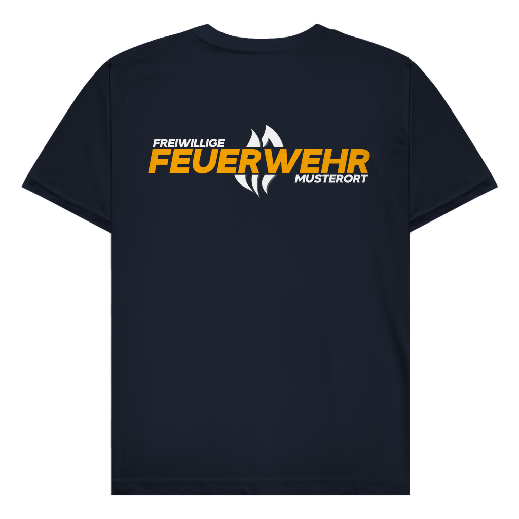 Herren T-Shirt - Flamme Freiwillige Feuerwehr Gelb [Personalisierbar]