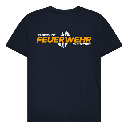 Herren T-Shirt - Flamme Freiwillige Feuerwehr Gelb [Personalisierbar]