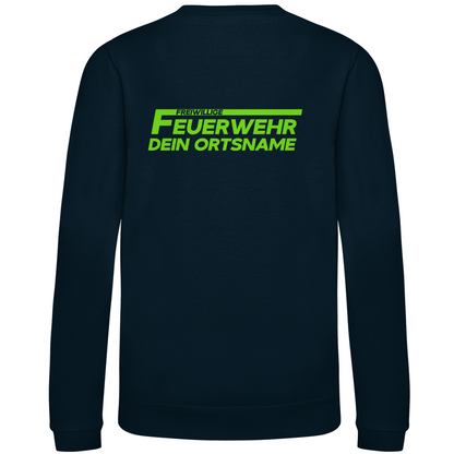 Kinder Sweatshirt - Freiwillige Feuerwehr Grün [Personalisierbar]