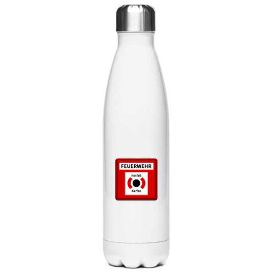 Edelstahl-Thermoflasche - Brandmelder Notfallkaffee
