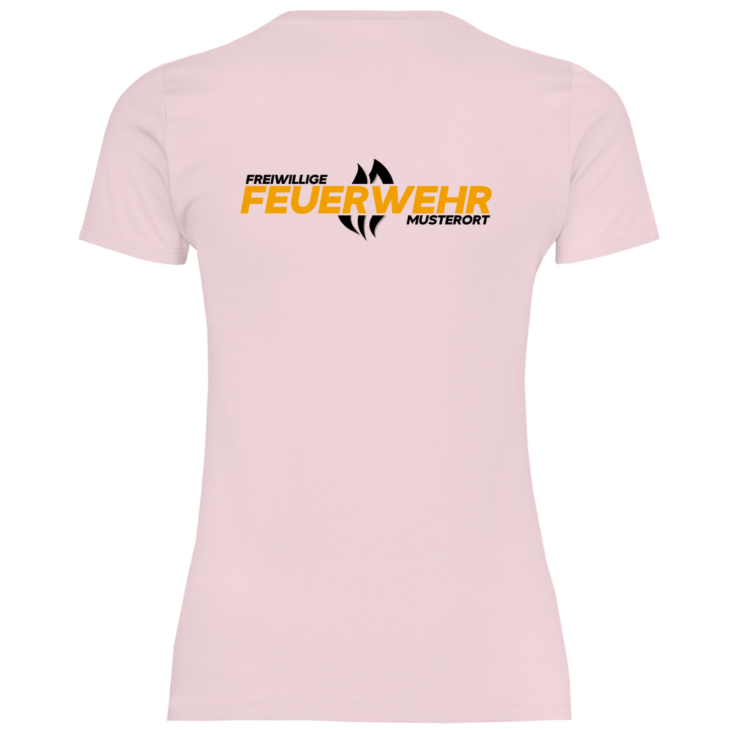 Damen T-Shirt - Flamme Freiwillige Feuerwehr Gelb [Personalisierbar]