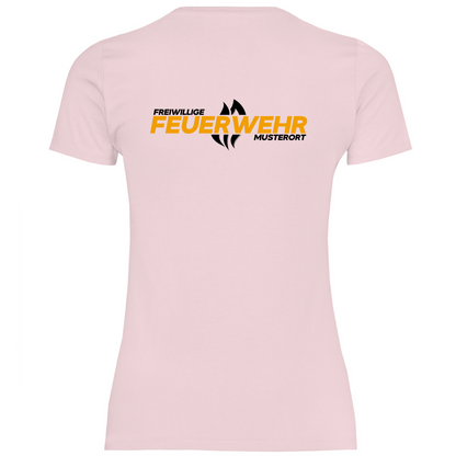 Damen T-Shirt - Flamme Freiwillige Feuerwehr Gelb [Personalisierbar]