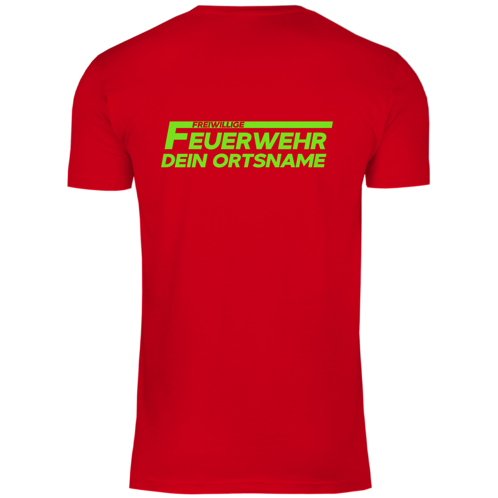 Herren T-Shirt - Freiwillige Feuerwehr Grün (Personalisierbar)