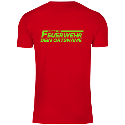 Herren T-Shirt - Freiwillige Feuerwehr Grün (Personalisierbar)