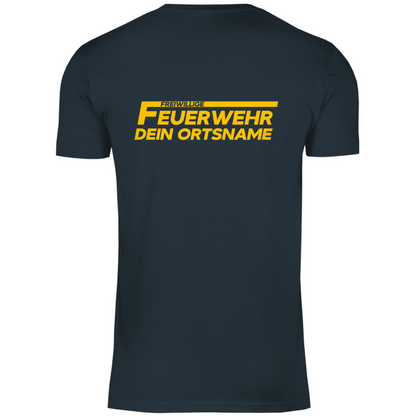 Herren T-Shirt - Freiwillige Feuerwehr Gelb (Personalisierbar)