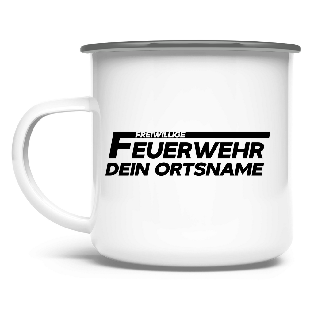 Emaille Tasse - Freiwillige Feuerwehr [Personalisierbar]