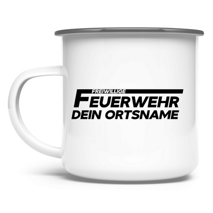 Emaille Tasse - Freiwillige Feuerwehr [Personalisierbar]
