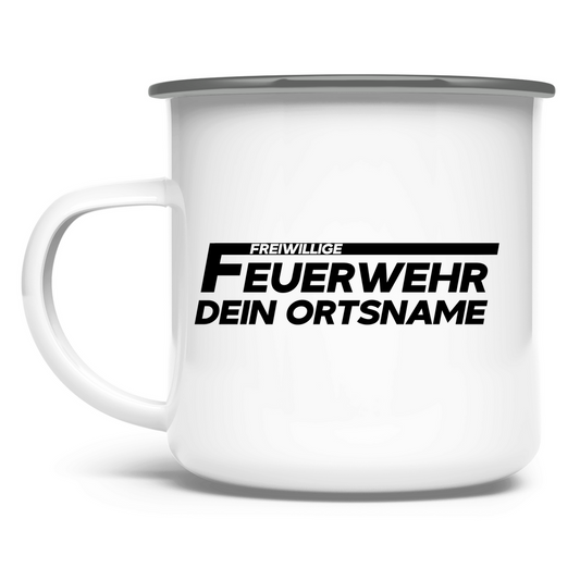 Emaille Tasse - Freiwillige Feuerwehr [Personalisierbar]