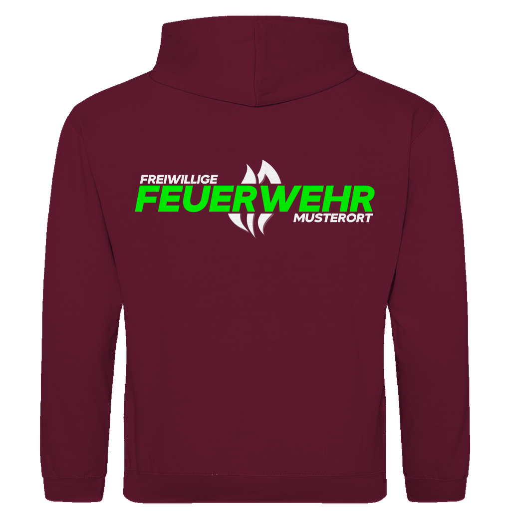 Herren Hoodie - Flamme Freiwillige Feuerwehr Grün [Personalisierbar]