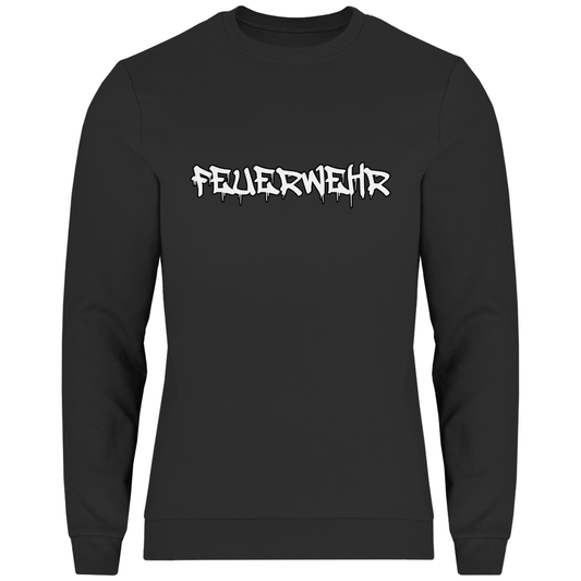 Herren Sweatshirt Feuerwehr Marker Weiß