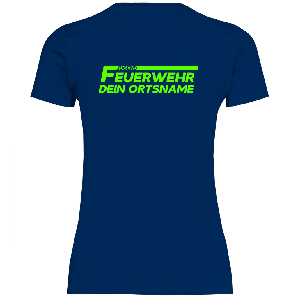 Damen T-Shirt - Jugendfeuerwehr Grün [Personalisierbar]
