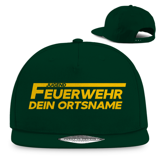 Snapback Rapper Cap - Jugendfeuerwehr Gelb [Personalisierbar]