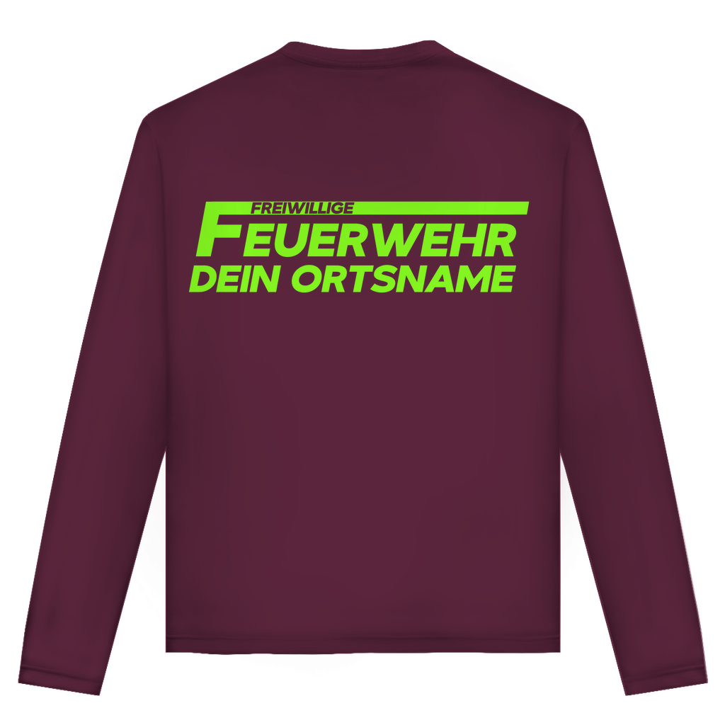 Unisex Langarmshirt - Freiwillige Feuerwehr Grün [Personalisierbar]