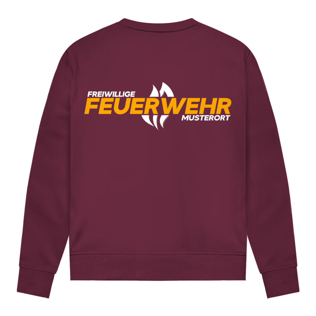 Damen Sweatshirt - Flamme Freiwillige Feuerwehr Gelb [Personalisierbar]
