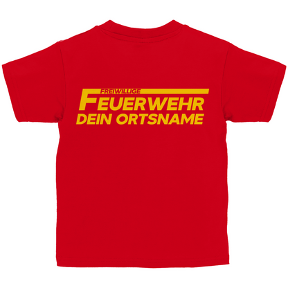 Kinder T-Shirt - Freiwillige Feuerwehr Gelb [Personalisierbar]