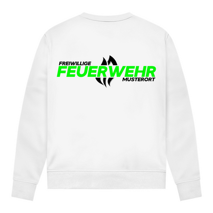 Damen Sweatshirt - Flamme Freiwillige Feuerwehr Grün [Personalisierbar]