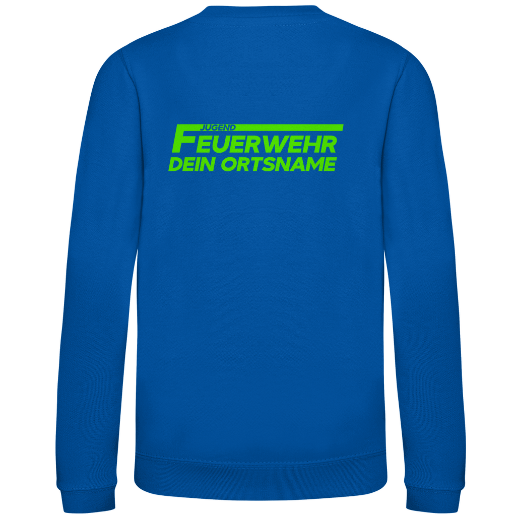 Kinder Sweatshirt - Jugendfeuerwehr Grün [Personalisierbar]