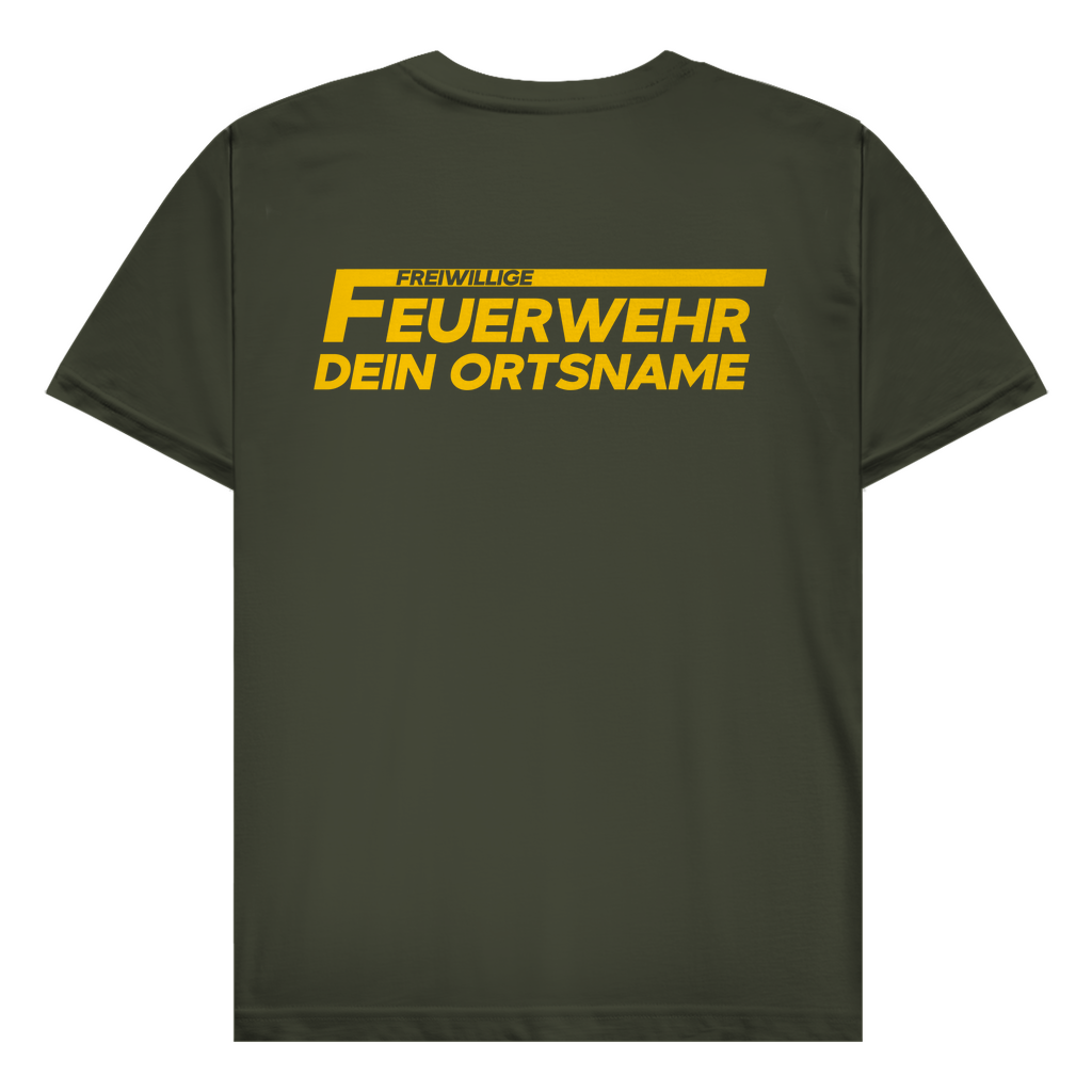 Herren T-Shirt - Freiwillige Feuerwehr Gelb [Personalisierbar]