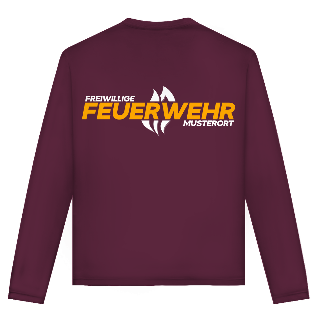 Unisex Langarmshirt - Flamme Freiwillige Feuerwehr Gelb [Personalisierbar]