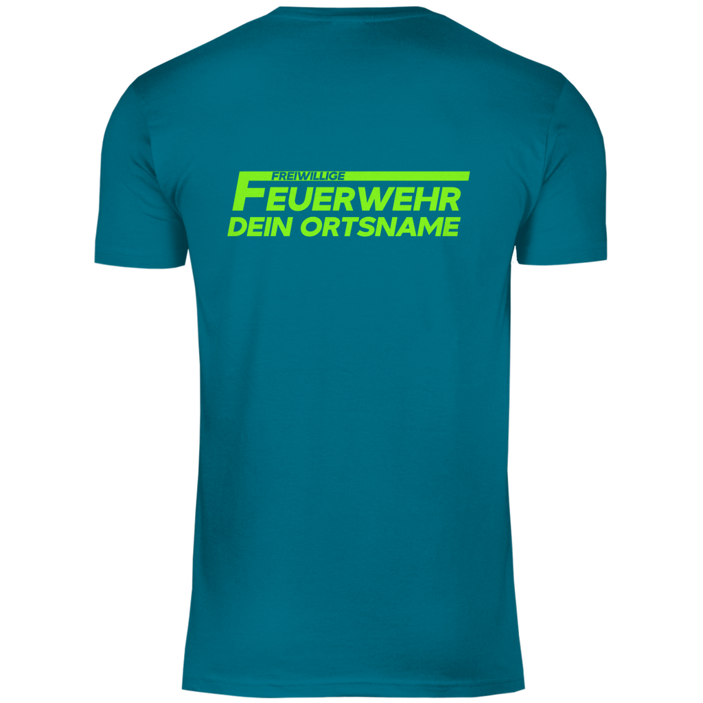 Herren T-Shirt - Freiwillige Feuerwehr Grün (Personalisierbar)