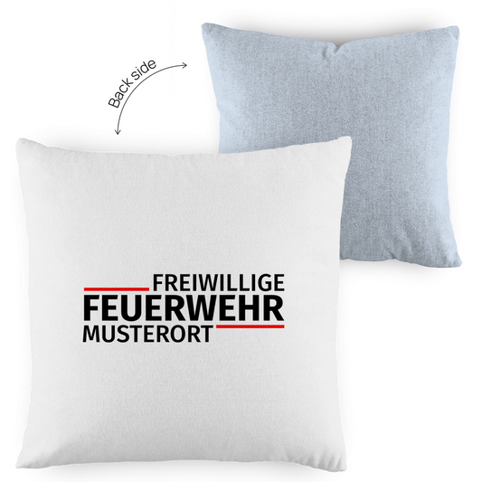 Kopfkissen zweifarbig - Modern Freiwillige Feuerwehr [Personalisierbar]